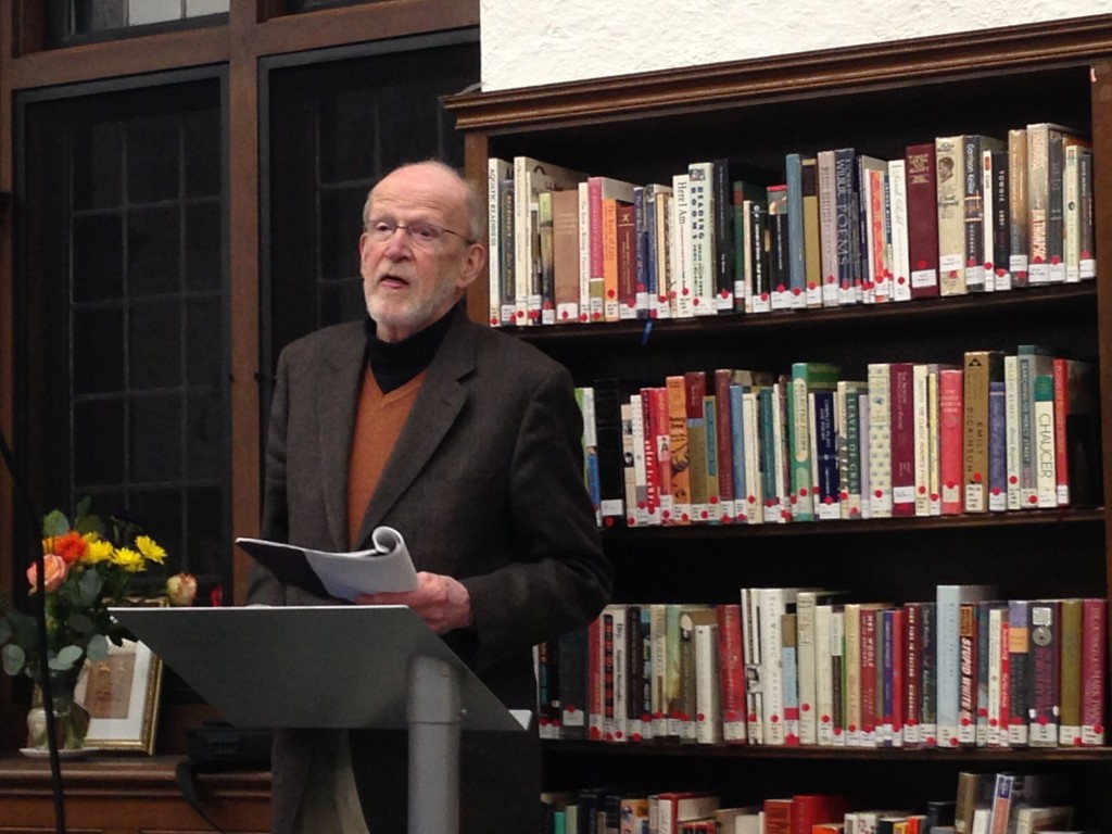 David Ferry reads at the Waban Library Center in Newton, MA, on March 20, 2013