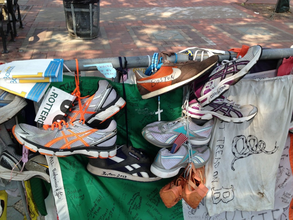 Shoes in the Copley Square memorial
